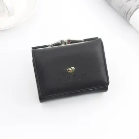 Women's Wallet Short Paragraph Cartoon Cute Coin Purse Tri-fold Coin Bag Girls Small Purse