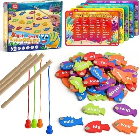 Wooden Magnetic Fishing Sight Words Game