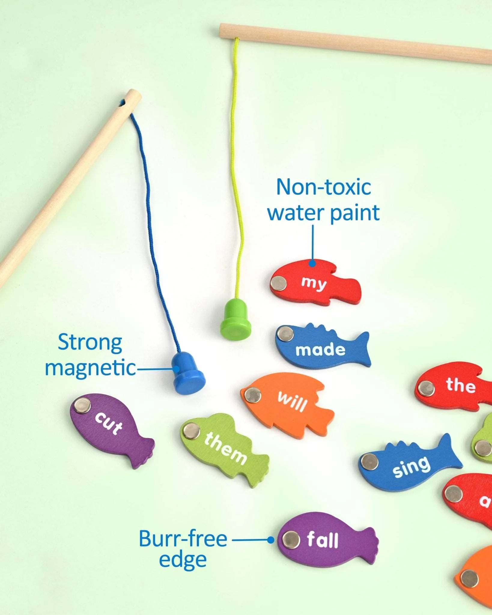 Wooden Magnetic Fishing Sight Words Game