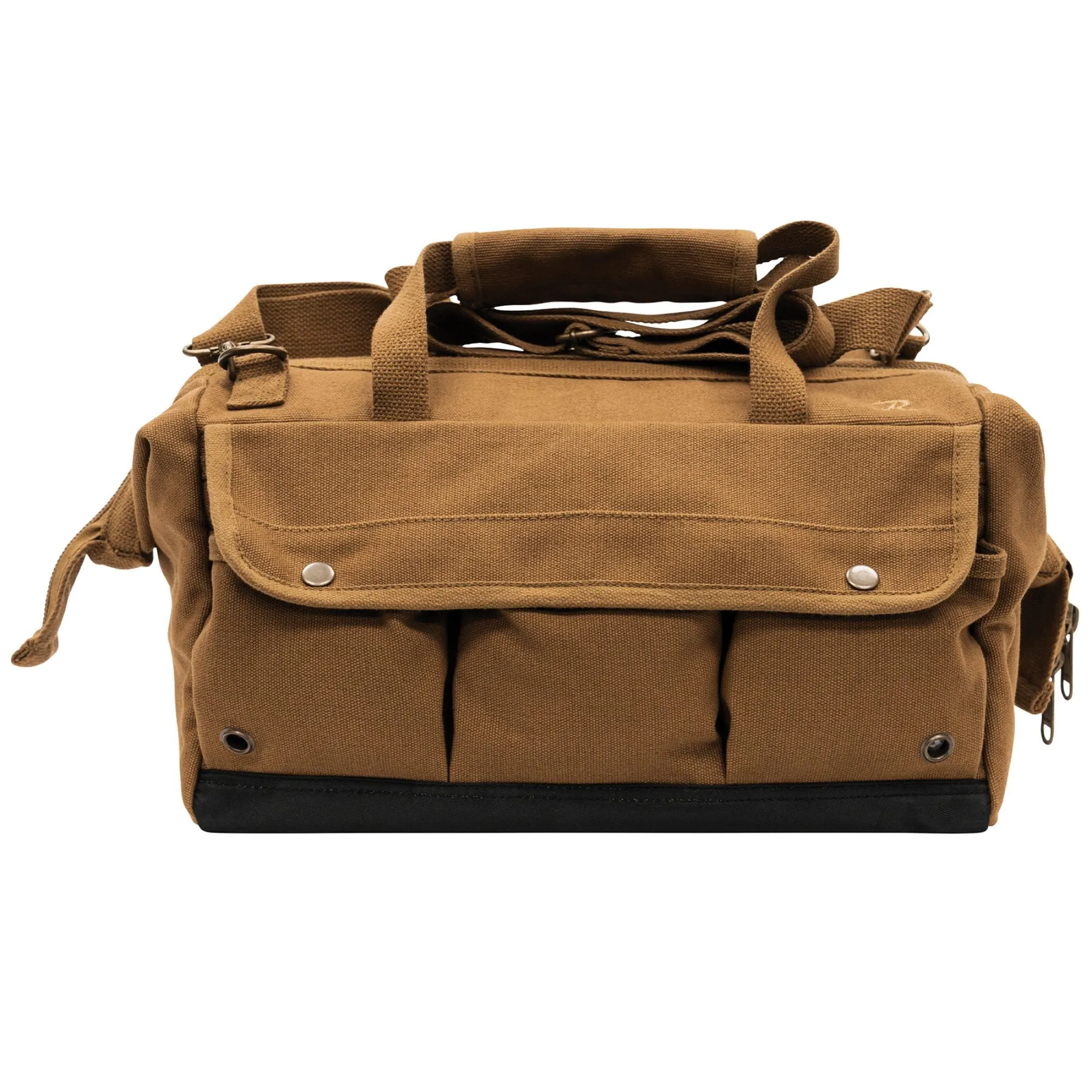 Work Brown Renovator Tool Bag – 26 Tool Pocket Organizer – Heavy-Duty Canvas