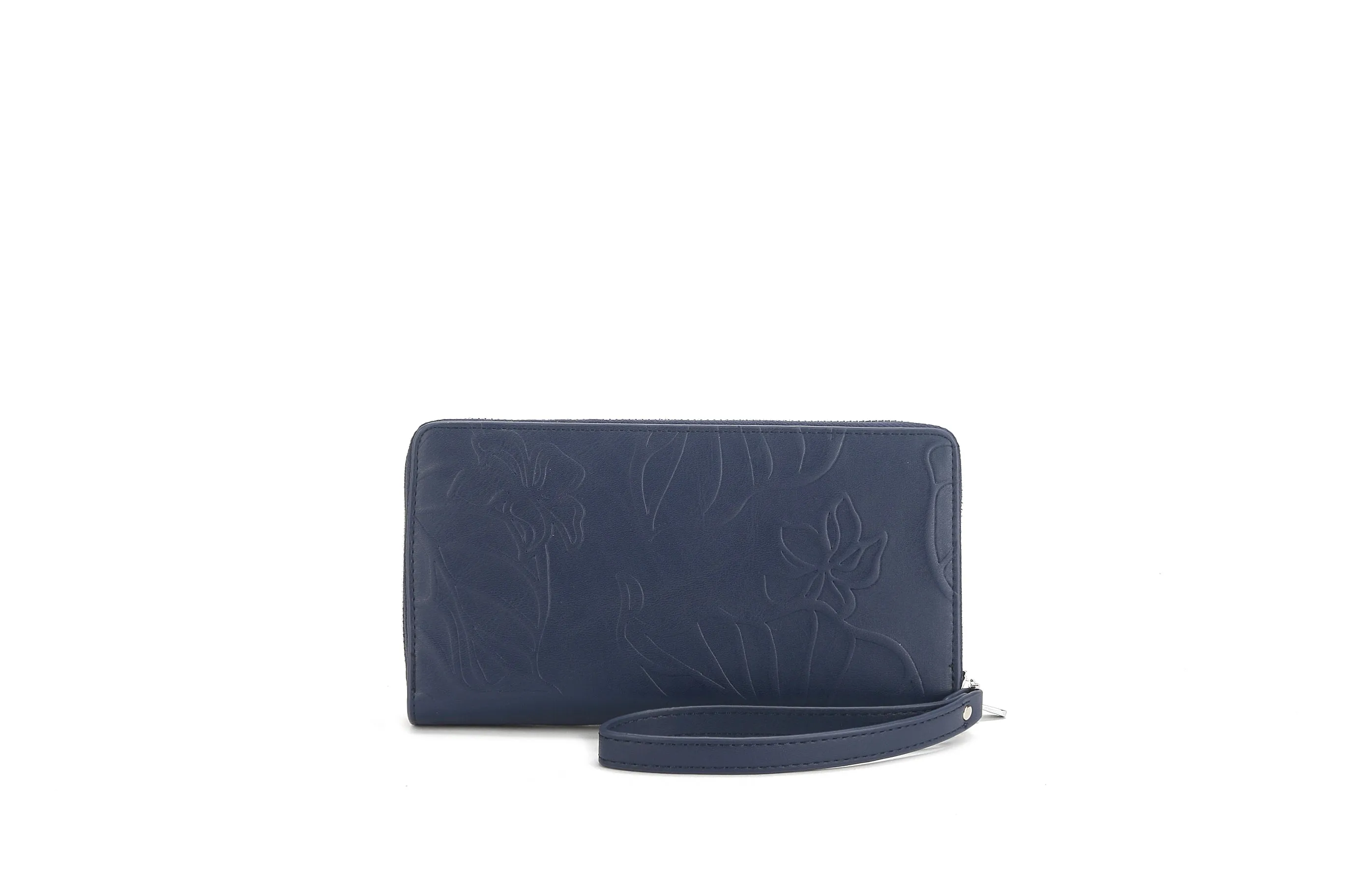 Wristlet Allison Kalo Embossed Navy