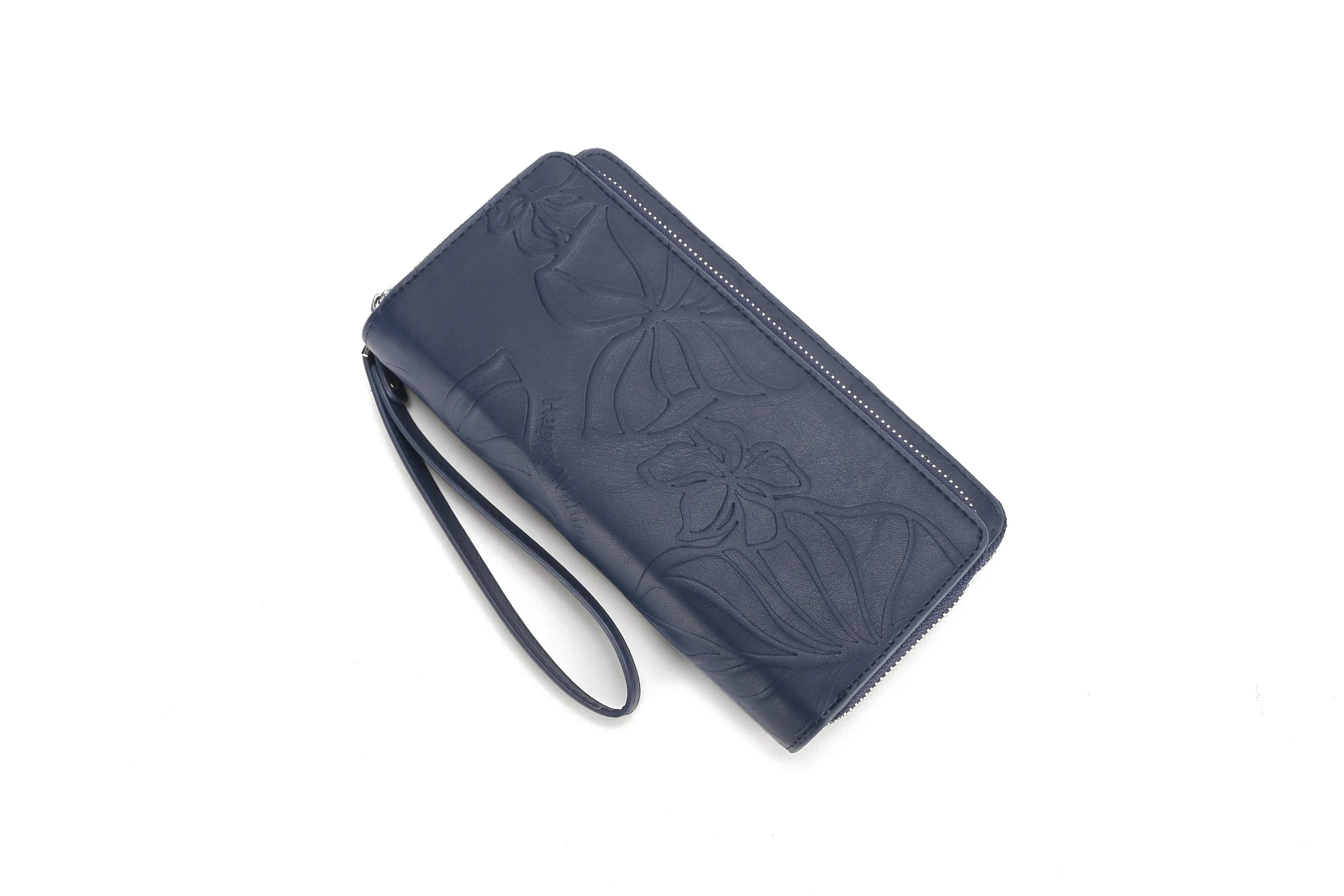 Wristlet Allison Kalo Embossed Navy