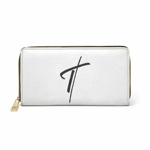 Wristlet Phone Wallet, White and Black Cross Graphic Purse