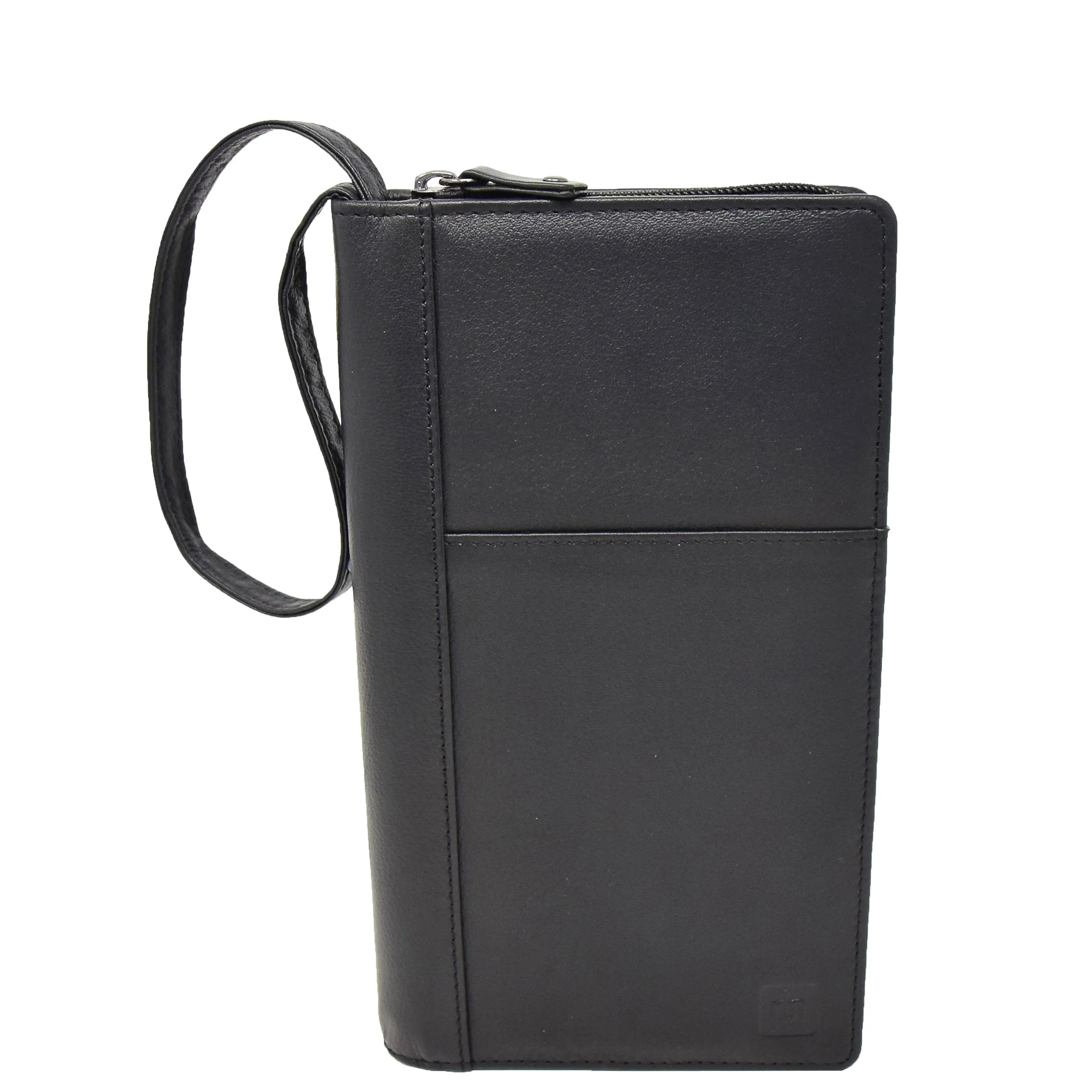 Zip Around Documents Leather Wallet Perth Black