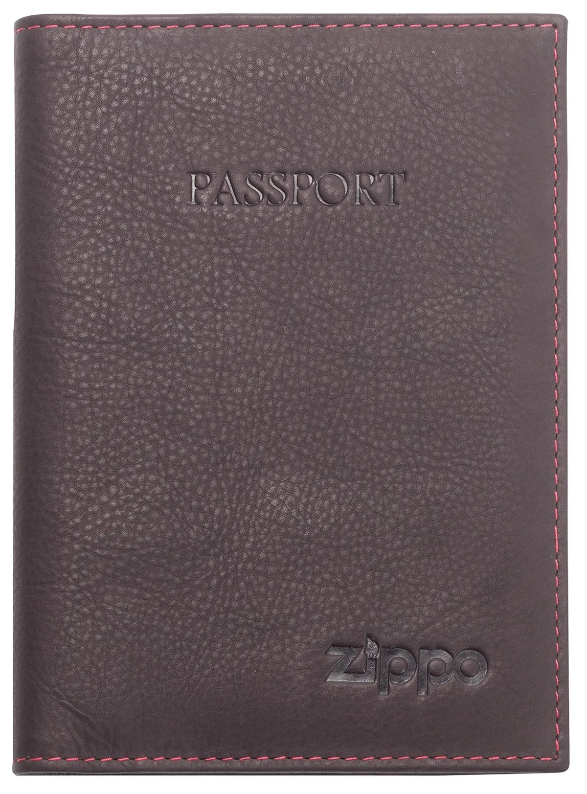 ZIPPO PASSPORT HOLDER MOCHA LEATHER