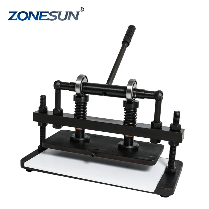 ZONESUN 3616cm Double Wheel Hand Leather Cutting Machine Photo Paper Pvc/Eva Sheet Mold Cutter Leather Die Cutting Tool