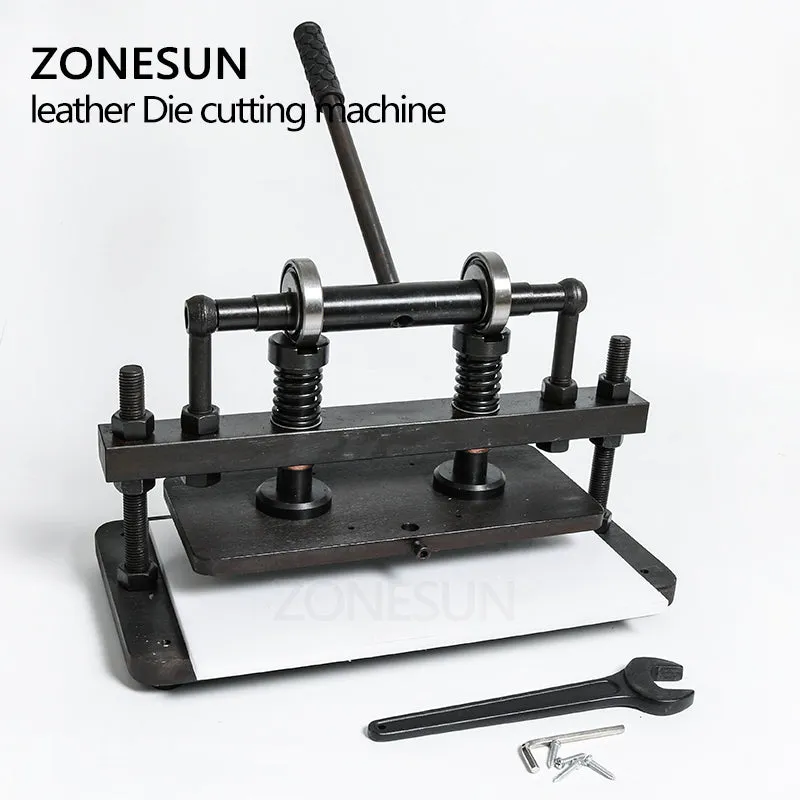 ZONESUN 3616cm Double Wheel Hand Leather Cutting Machine Photo Paper Pvc/Eva Sheet Mold Cutter Leather Die Cutting Tool